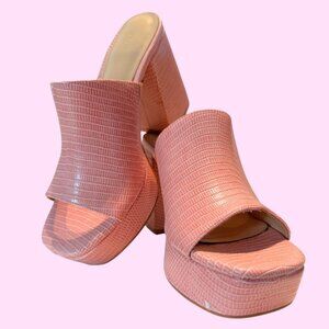 Urban Outfitters Pink Platform Mules